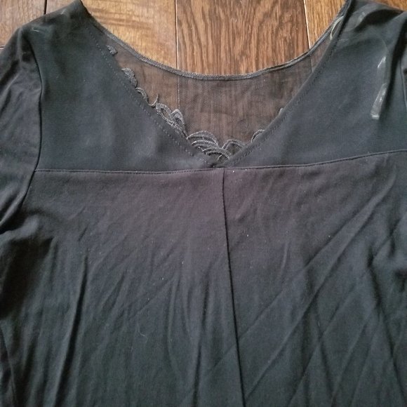 VENUS Lace and Mesh Top with Bell Sleeves - Picture 6 of 12